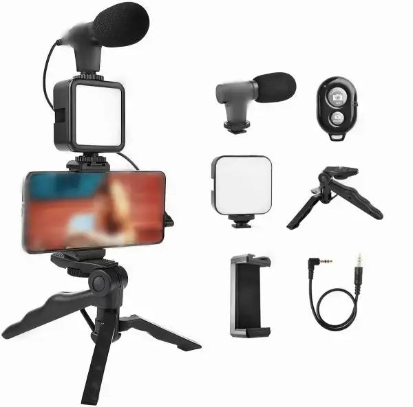 AY-49 Vlogging Kit for Smartphone & Camera – Complete Video Recording, Photography & Studio Setup