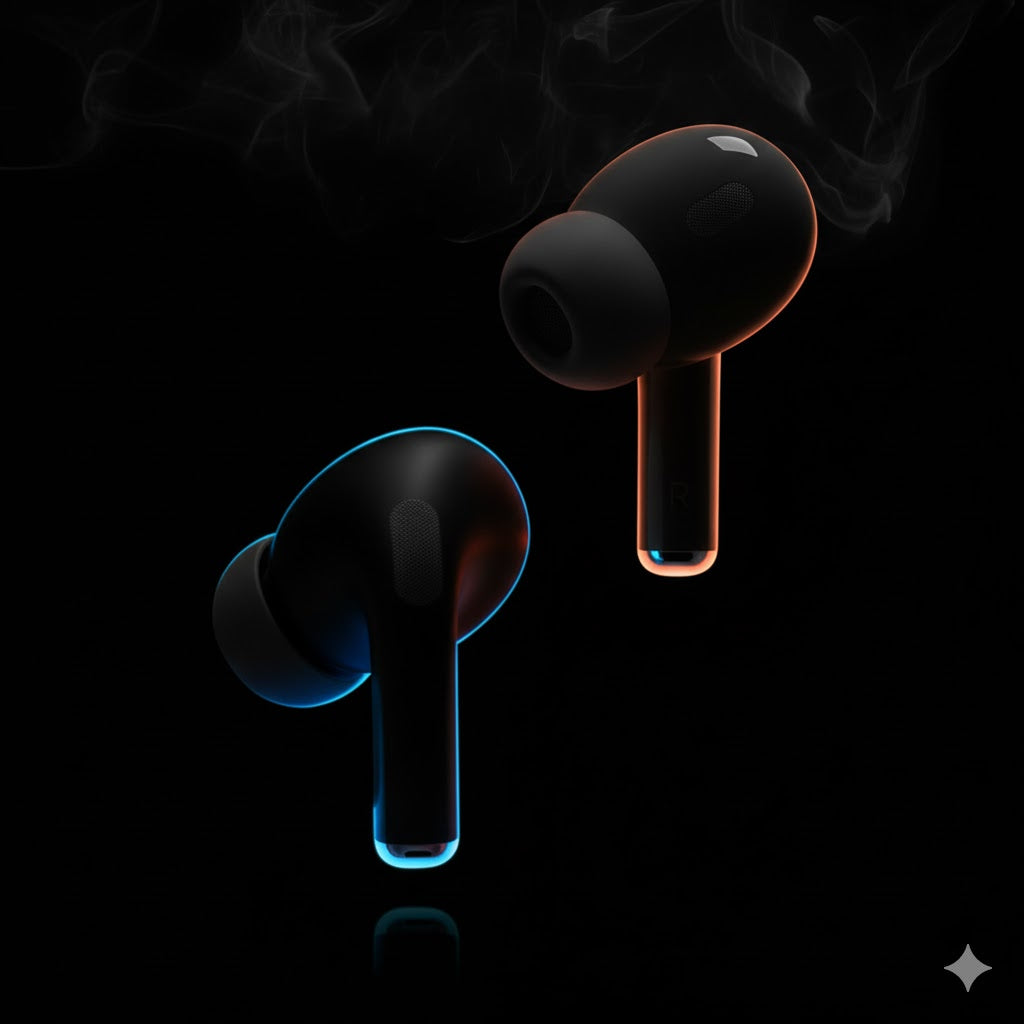 A9 Pro Wireless Earbuds (White) – Premium Sound, ANC/ENC Noise Reduction, Dual Touch Display, Bluetooth 5.3 for Android & iOS